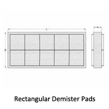 rectangular demister pads