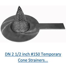 DN 2 1/2 inch #150 Temporary Cone Strainers PDF